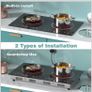 Double Ceramic Hob, Double Electric Hob Portable 30cm with 4-Hour Timer, 9 Power up to 2800W, Safety Lock, for All Type Pot Image 2