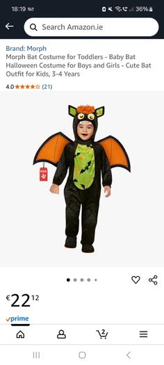 Bat Costume 3-4