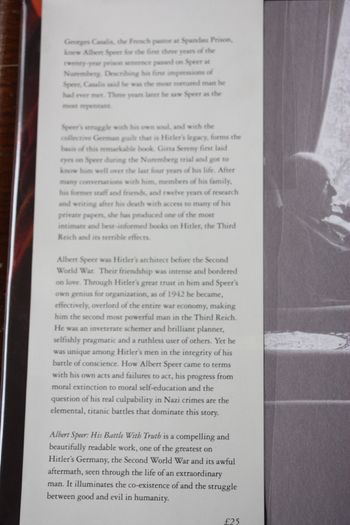 Albert Speer. His battle with truth.
