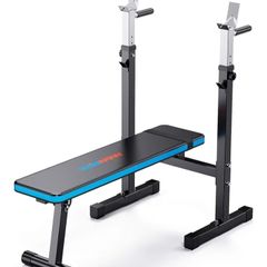 Adjustable Weight Bench with Dip Station Folding Heavy Duty Weight Lifting Bench Home Training Gym Multiuse Workout Bench