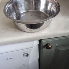 2 Large Stainless Steel Dog Bowls