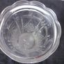 Vintage Heavy Art Deco Presssed Glass Vase Image 6