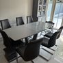 Harvey Norman Oscar Extendable Dining Table & 8 Austin Cantilever Chairs Image 2