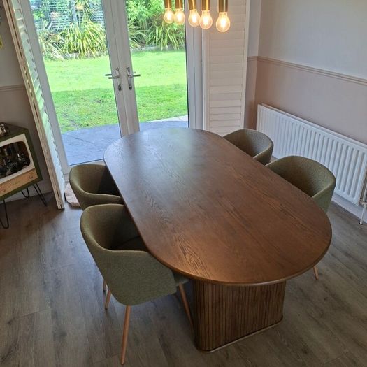 Mid Century Walnut table with chairs