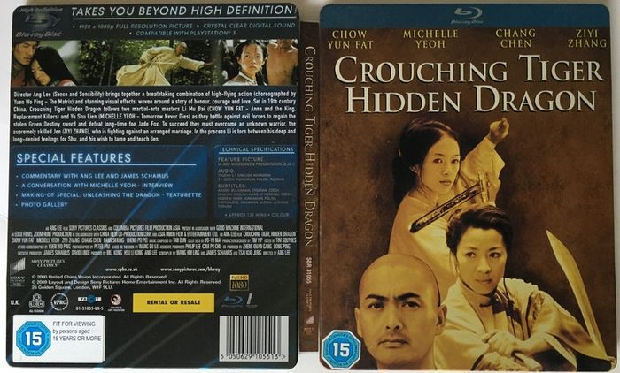 Crouching Tiger Hidden Dragon (Ang Lee Film) [2000] Chow Yun-fat & Michelle Yeoh [Blu-ray Movie STEELBOOK] Academy Award Winner