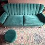 EZ Living Waldorf (formerly Harper) 3 Seater Velvet Sofa + Matching Velvet Footstool Image 5