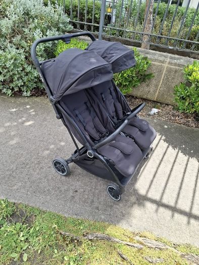 Red kite twin pram