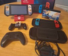 Nintendo Switch with Zelda design plus extras for sale
