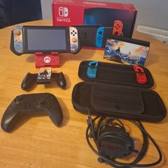 Nintendo Switch with Zelda design plus extras for sale