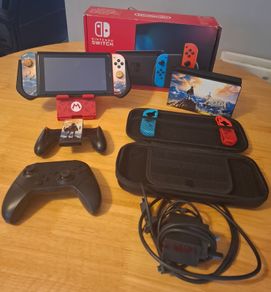 Nintendo Switch with Zelda design plus extras for sale