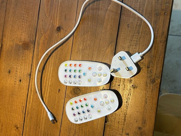 2 Brass Wall Lamps with Colour-Changing Rechargeable Bulbs (No Wiring Needed)