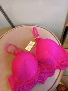 34B cerise lace bra