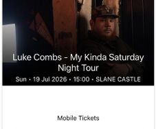 Luke Combs Tickets x 2