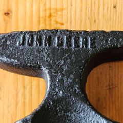 John Deere Vintage Minature Blacksmith's Combined Farm Tractor Collector Paperweight.  See Photos.