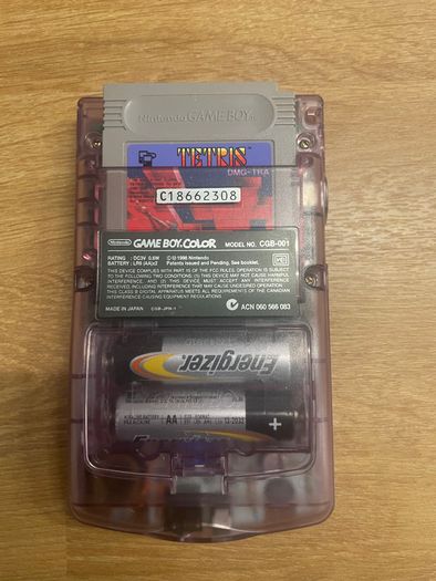 Perfect Xmas Gift Nintendo Gameboy Color Purple Clear CGB-001 + Tetris + Kirby's Star Stacker + Tamagotchi