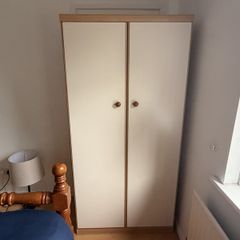 Beige and Wood Bedroom Wardrobe