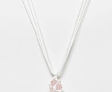 Weekday Stina crystal look rope necklace in white