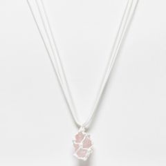 Weekday Stina crystal look rope necklace in white