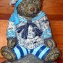 Vintage 12" Cast Iron Sailor Bear Doorstop Image 5