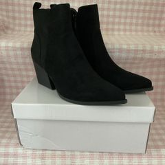 ankle boots black western inspired ankle boot size 40