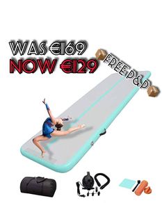 NEW SALE | 3M Air Gymnastics Track Tumbling Mat/Inflatable Gymnastics Tumble Track Gym Mat for Home Use/Training/Cheerleading/Yoga/Water Fun