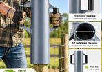 Heavy Duty Fence Post Driver 6.1 Inch Carbon Steel Manual T Post Rammer 9.3kg