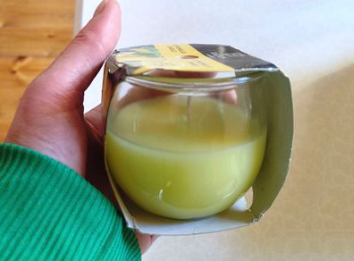 Small Candle In Glass Jar (new).