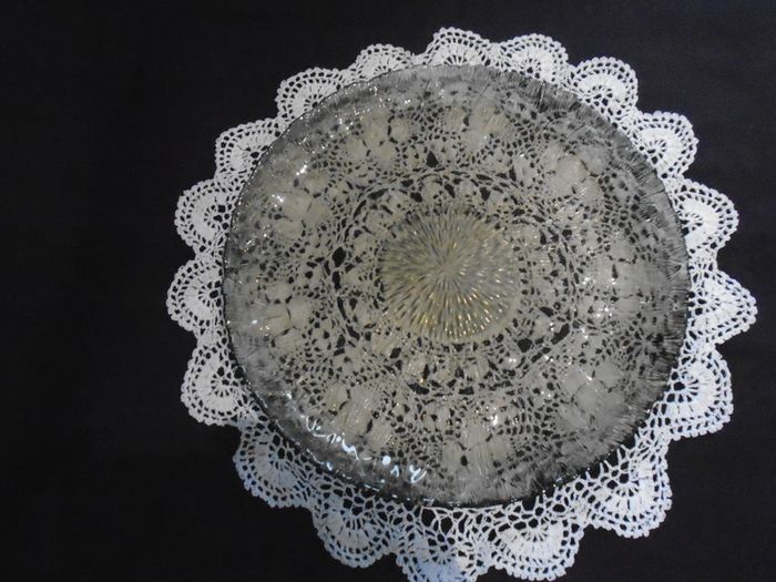 Arcoroc Smoked Glass Sunflower Plate