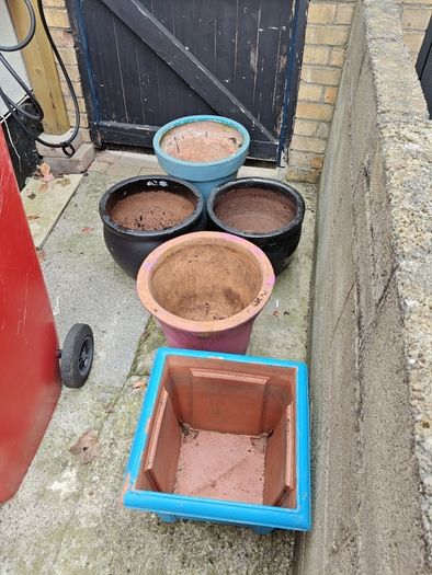 5 large pots