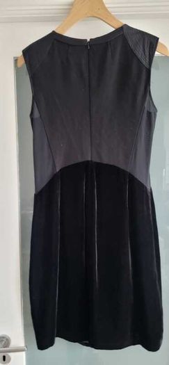 BASTYAN Black Silk and Velvet Gold Stud Dress Sz 12