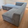 Large Grey L-Shaped Corner Sofa / Couch with Footstool Image 3
