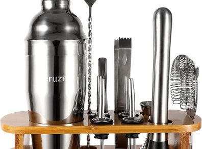 12-Piece Cocktail Shaker Set with Stand 750ml
