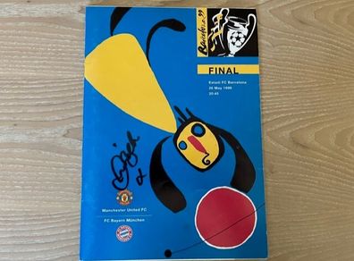 David Beckham Autographed 1999 Champions League Final Matchday Programme