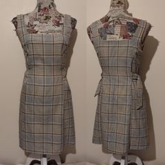 Beautiful Pinafore check dress, new
