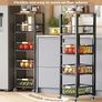 5-Tier Kitchen Storage Trolley, Pull-Out Fruit Basket Stand, Vegetable Storage Rack On Wheelsy, Kitchen tall trolley with Wheels, Chefs Trolle Image 4