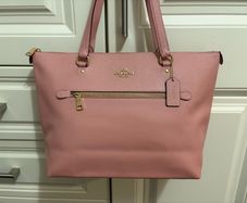 Genuine Coach Pink Leather Tote Bag