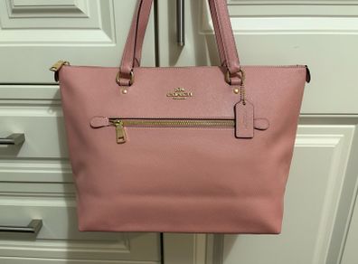 Genuine Coach Pink Leather Tote Bag