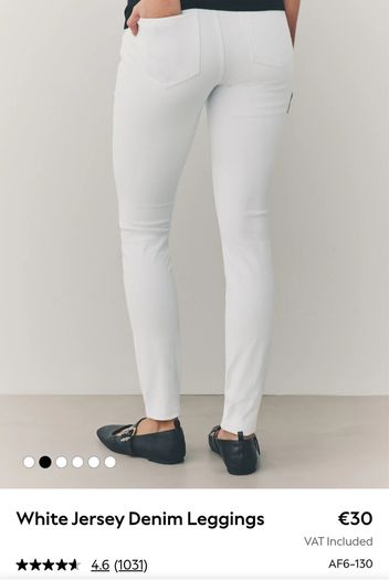 Next Denim Jersey Leggings - Full Length - Size - U.K.18 - RRP - 30.00