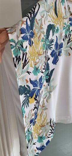 Salsa Jeans floral drape sleeve top Sz M (Fit 12-14UK) - Rrp 69.95 (New)