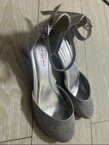 Silver sparkly heels