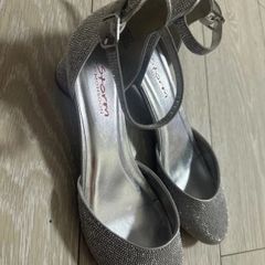 Silver sparkly heels