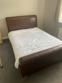 Double bedframe leather