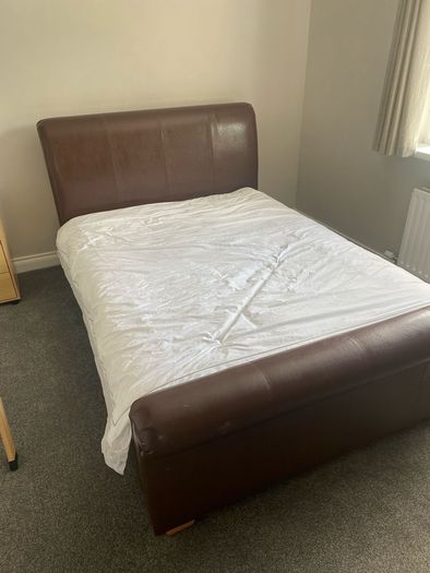 Double bedframe leather