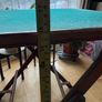 Antique vintage wooden folding card table Image 4