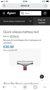 Dyson quick-release mattress too