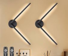6600mAh Rechargeable Wall Lights, Dimmable Wall Lamp Wireless, 300 Rotation Modern Wall Sconces with Timer Function, USB Wall Mounted Bedside Lights with Remote Control, 2 Packs