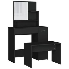Dressing Table Set Black 86.5x35x136 cm (FREE SHIPPING)