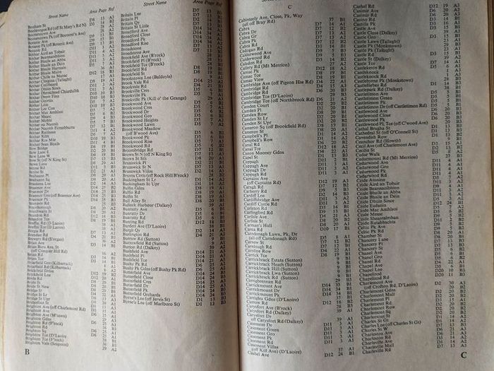 Vintage Dublin City Street finder