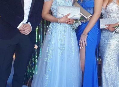 baby blue debs dress