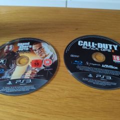 PS3 loose game discs Grand Theft Auto and Call of duty
